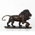 Small size artwork instock for indoor bronze lion sculpture